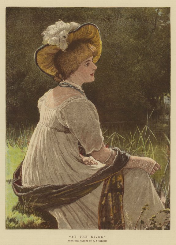 Nad rzeką (chromolitho) autorstwa Robert James Gordon