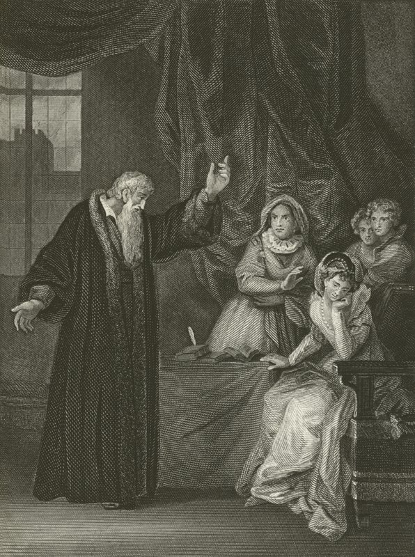 Mary Queen of Scots skarcona przez Knox autorstwa Robert Smirke