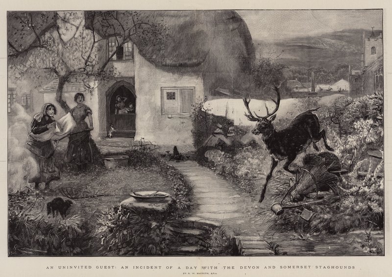 Nieproszony gość, incydent dnia z Devon i Somerset Staghounds autorstwa Robert Walker Macbeth