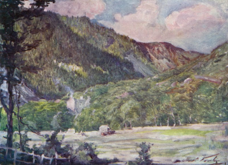 Hayfield niedaleko Portmadoc (kolor lito) autorstwa Robert (after) Fowler