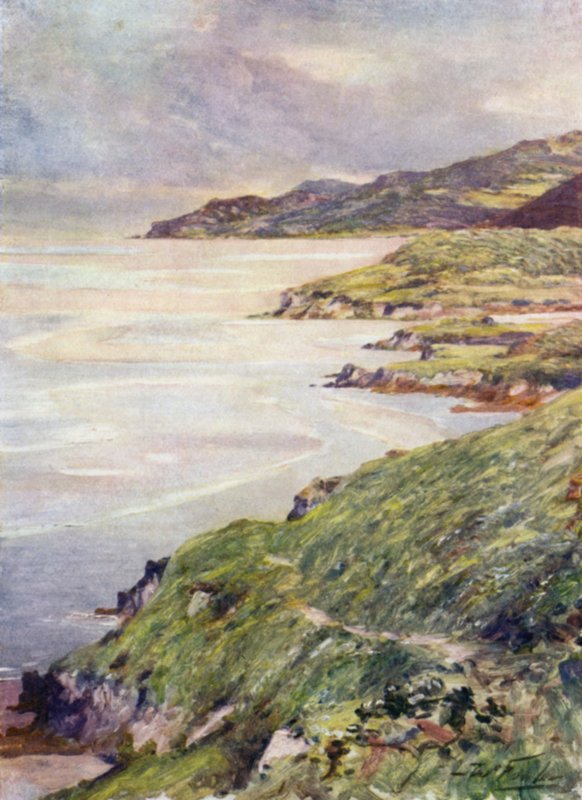 Samotny brzeg, ujście Barmouth (kolor lito) autorstwa Robert (after) Fowler