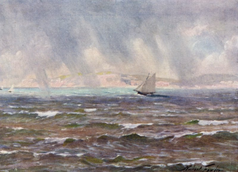 Nagły Szkwał, Cardigan Bay (kolor lito) autorstwa Robert (after) Fowler