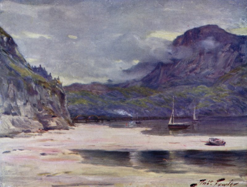 Most Barmouth (kolor lito) autorstwa Robert (after) Fowler