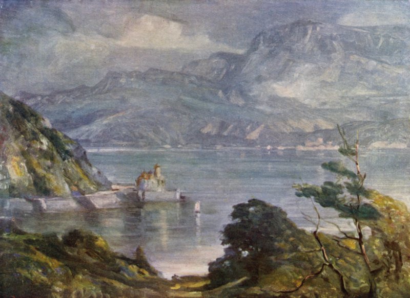 Mglisty Poranek, niedaleko Barmouth (kolor lito) autorstwa Robert (after) Fowler
