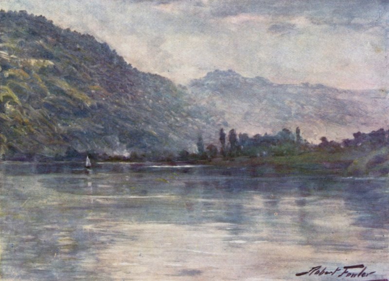 Poranne Mgły, niedaleko Trefriw (kolor lito) autorstwa Robert (after) Fowler