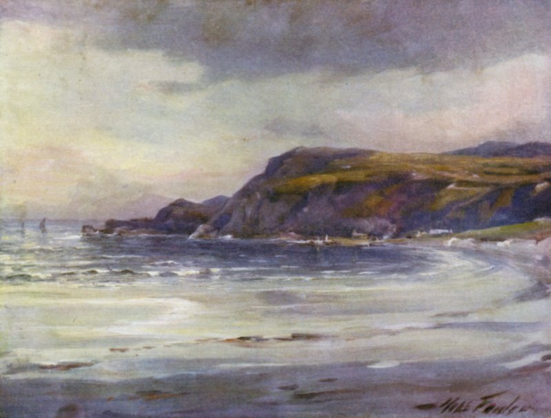 Letni wieczór, Anglesey Coast (kolor lito) autorstwa Robert (after) Fowler
