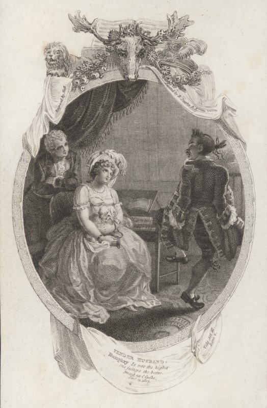 Scena z „Czułego męża” Richarda Steele (rycina) autorstwa Robert (after) Smirke