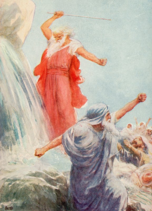Smiting the Rock (kolor lito) autorstwa Robert Ambrose Dudley