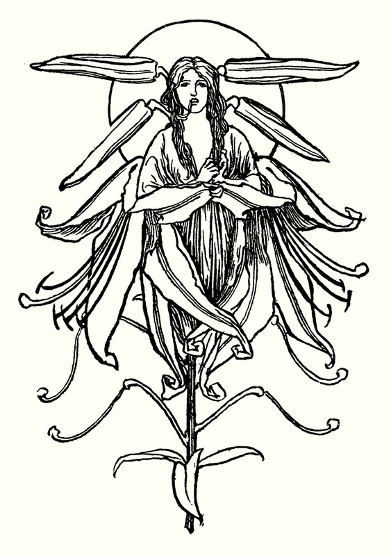 Ilustracja do wierszy Johna Keatsa (lito) autorstwa Robert Anning Bell