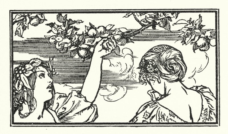 Ilustracja do wierszy Johna Keatsa (lito) autorstwa Robert Anning Bell