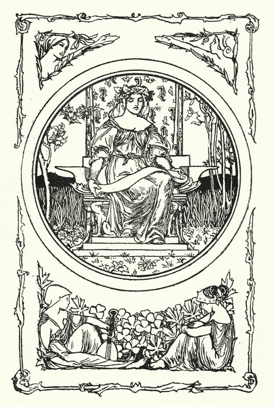 Ilustracja do wierszy Johna Keatsa (litho) autorstwa Robert Anning Bell