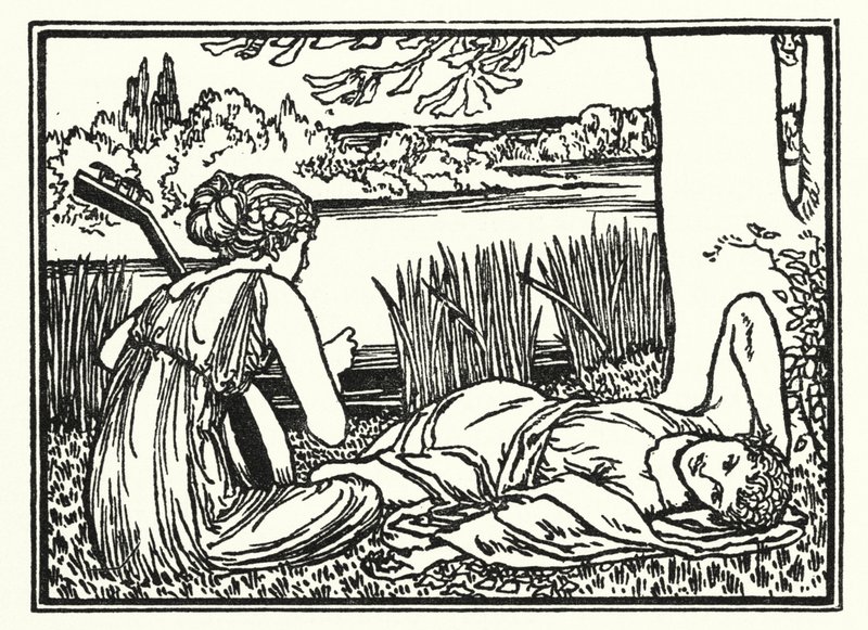 Ilustracja do wierszy Johna Keatsa: Endymion (lito) autorstwa Robert Anning Bell