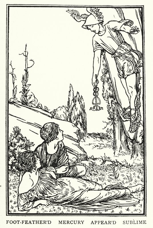 Ilustracja do wierszy Johna Keatsa: Endymion (lito) autorstwa Robert Anning Bell