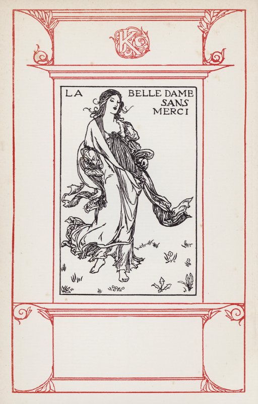 Ilustracja do wierszy Johna Keatsa: La Belle Dame Sans Merci (lito) autorstwa Robert Anning Bell