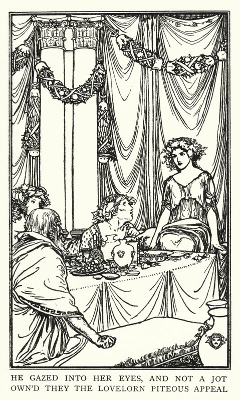 Ilustracja do wierszy Johna Keatsa: Lamia (lito) autorstwa Robert Anning Bell