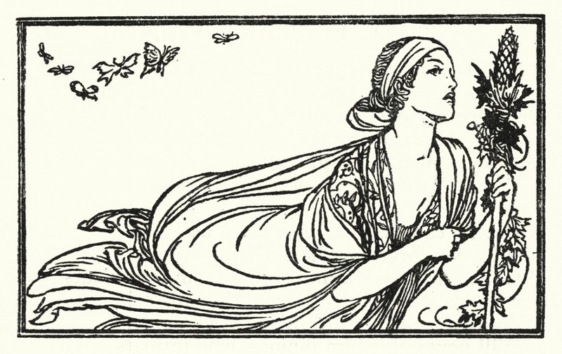 Ilustracja do wierszy Johna Keatsa: Sleep And Poetry (lito) autorstwa Robert Anning Bell