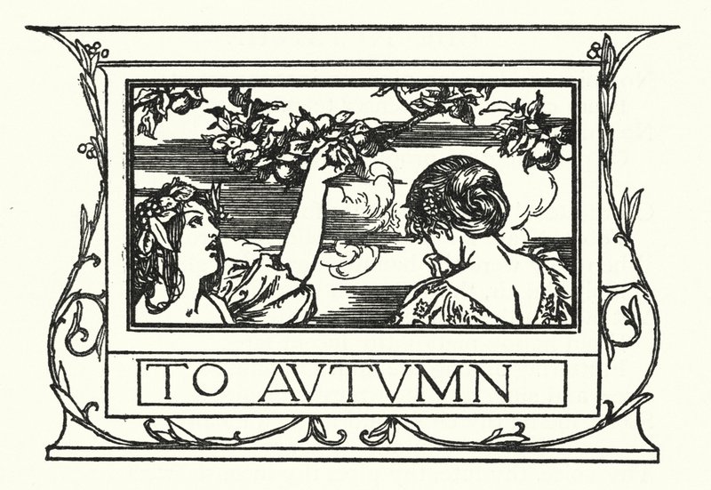 Ilustracja do wierszy Johna Keatsa: Do jesieni (lito) autorstwa Robert Anning Bell