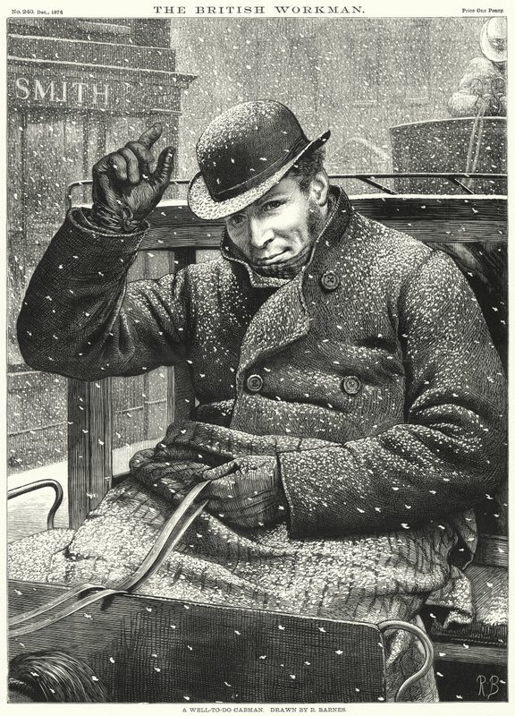 Zamożny dorożkarz (grawerunek) autorstwa Robert Barnes