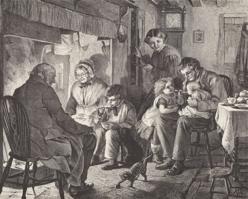 Radości przy ognisku (grawerunek) autorstwa Robert Barnes