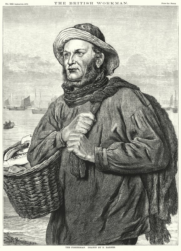 Rybak (grafika) autorstwa Robert Barnes