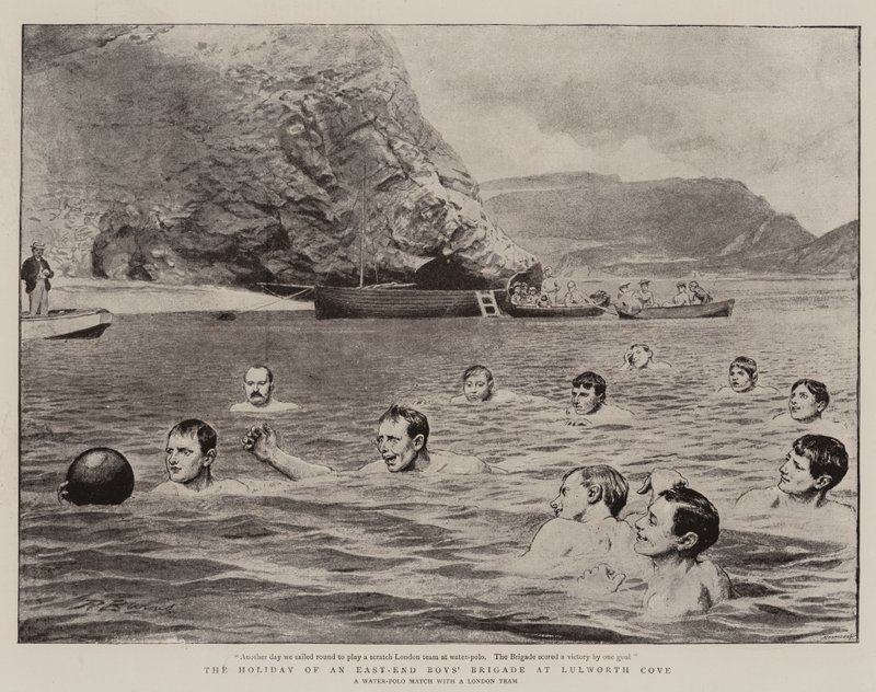 Święto brygady chłopięcej z East Endu w Lulworth Cove autorstwa Robert Barnes