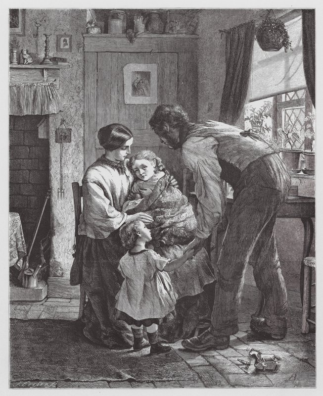 Chore dziecko (rycina) autorstwa Robert Barnes