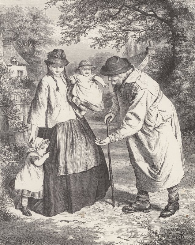 Nieśmiałe dziecko (grawerunek) autorstwa Robert Barnes