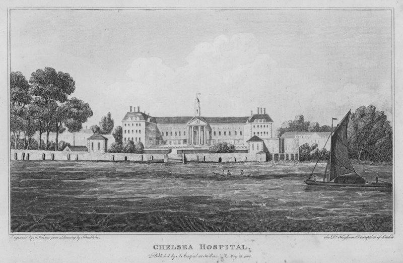 Szpital Chelsea (grawerowanie) autorstwa Robert Blemell (after) Schnebbelie