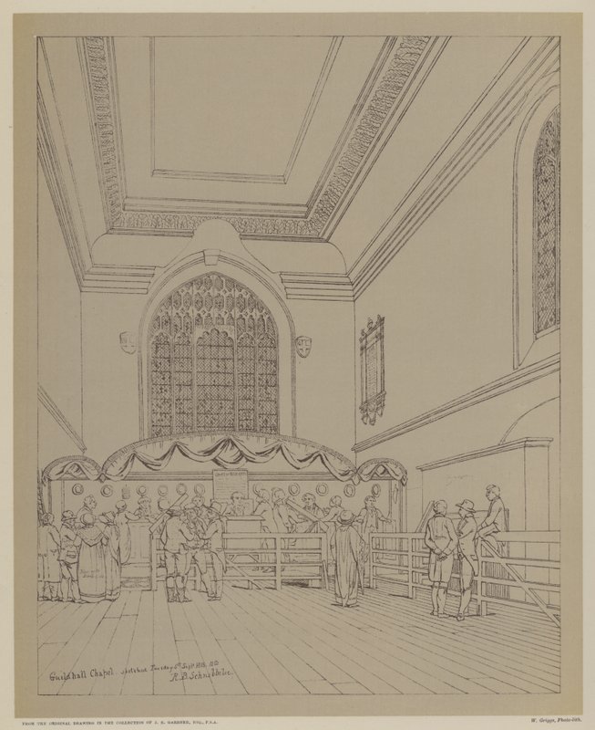 Kaplica Guildhall, City of London autorstwa Robert Blemell (after) Schnebbelie