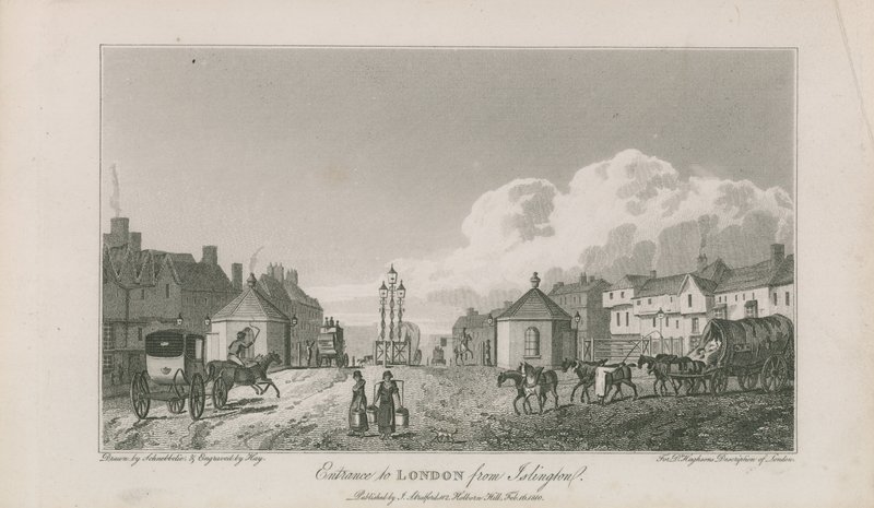 Wjazd do Londynu z Islington autorstwa Robert Blemell Schnebbelie