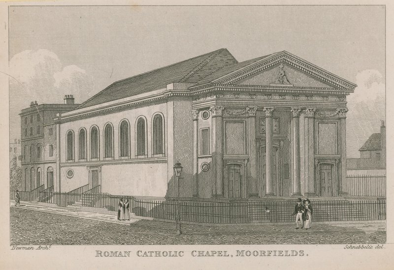 Kaplica rzymskokatolicka w Moorfields autorstwa Robert Blemell Schnebbelie