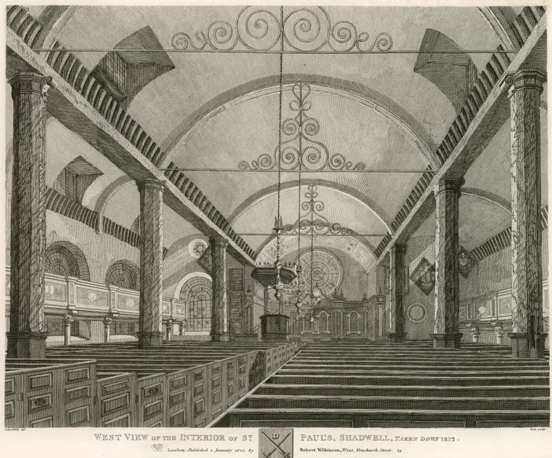Widok zachodni wnętrza St Paul
