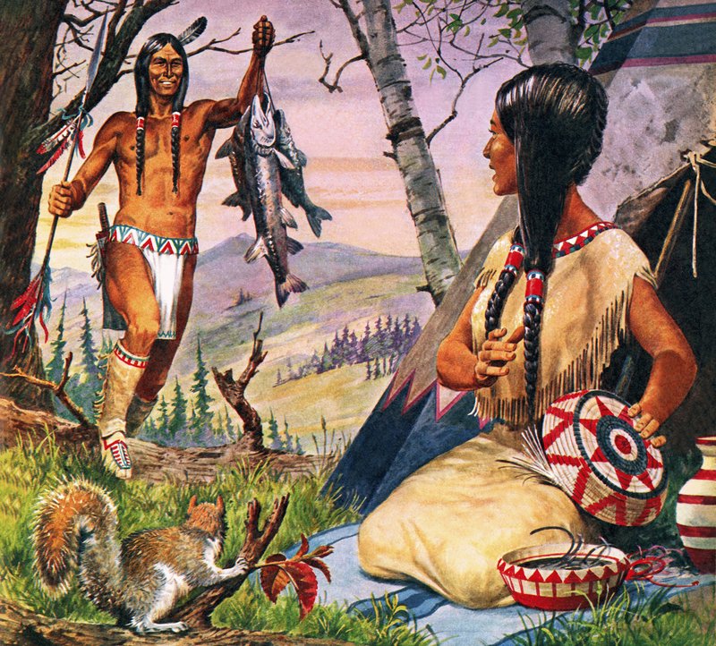 Hiawatha i Minnehaha autorstwa Robert Brook