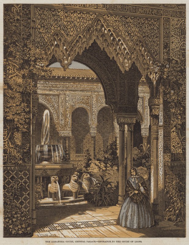 Alhambra Court, Crystal Palace, Wejście na Dwór Lwów autorstwa Robert Dudley