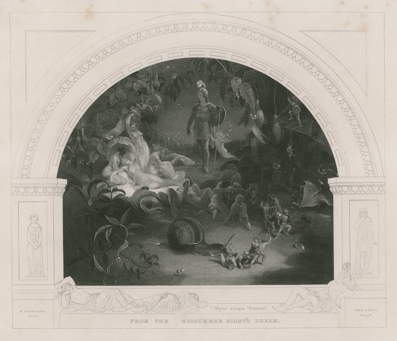 Tam śpi Titania, ze Snu nocy letniej autorstwa Robert Huskisson