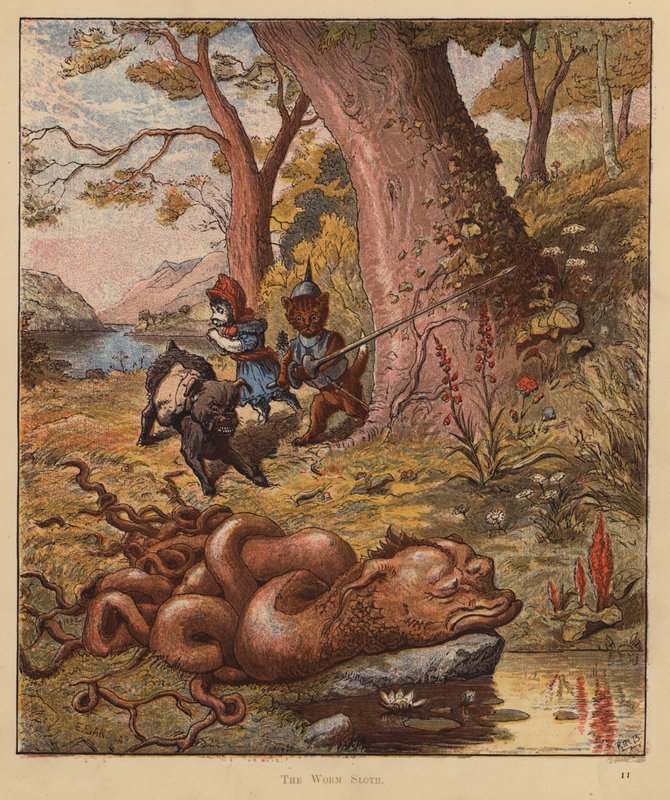 The Kitten Pilgrims: The Worm Lenistwo (kolor lito) autorstwa Robert Michael Ballantyne