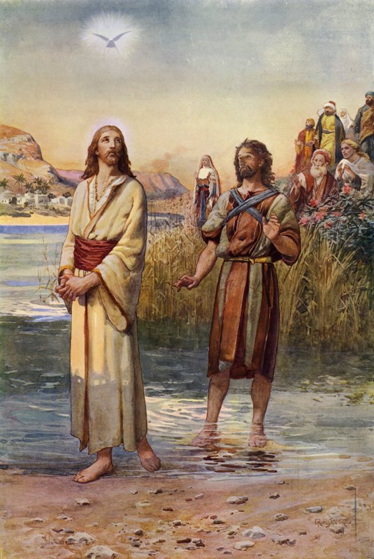 Chrzest Jezusa (kolor lito) autorstwa Robert Payton Reid
