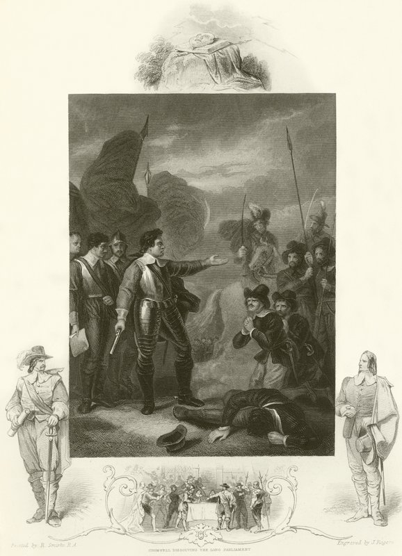 Cromwell tłumi bunt w armii autorstwa Robert Smirke