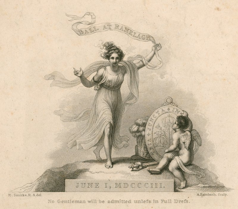Zaproszenie na bal w Ranelagh Gardens, Millbank, Londyn, 1 czerwca 1803 r. autorstwa Robert Smirke