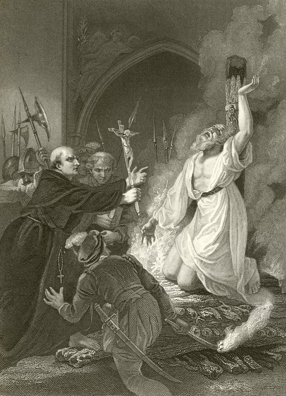 Męczeństwo arcybiskupa Cranmera autorstwa Robert Smirke
