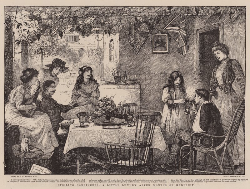 Rozpieszczające karabinki, mały luksus po miesiącach trudów autorstwa Robert Walker Macbeth
