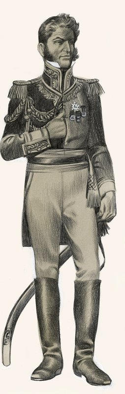 Antonio Lopez de Santa Anna autorstwa Ron Embleton