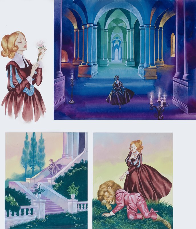 Ilustracje do Pięknej i Bestii autorstwa Ron Embleton