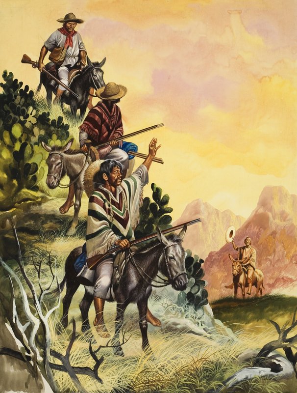 Meksyk (gwasz na papierze) autorstwa Ron Embleton