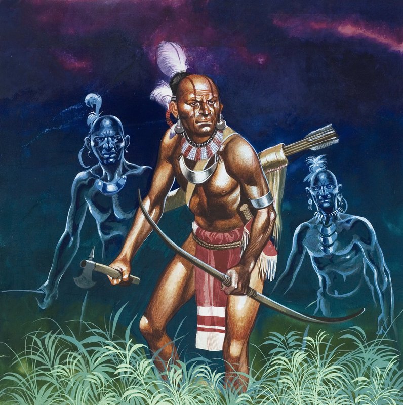 When the Red Man Rode: Cherokee autorstwa Ron Embleton