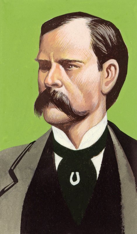 Wyatt Earp (gwasz na papierze) autorstwa Ron Embleton