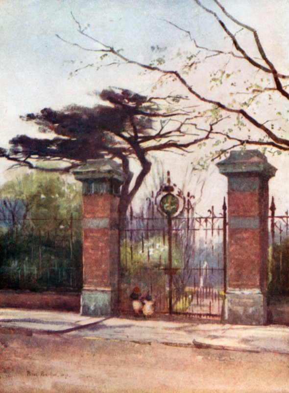 Wejście do Ogrodu Aptekarzy autorstwa Rose Maynard Barton