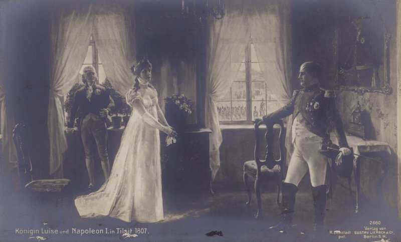 Królowa Ludwika Prus spotyka Napoleona w Tilsit autorstwa Rudolf Eichstaedt