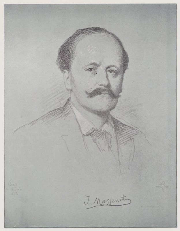 Jules Emile Frederic Massenet (lito) autorstwa Rudolf Lehmann