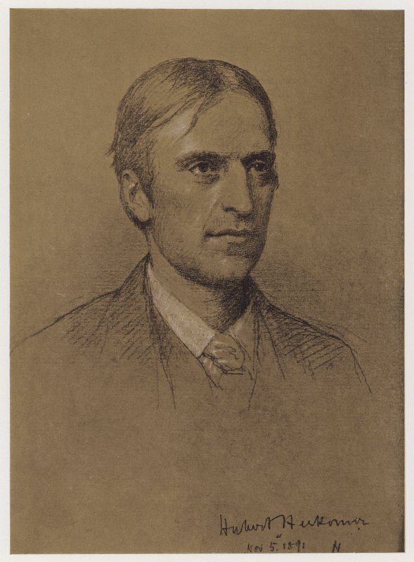 Profesor Hubert Herkomer (litografia) autorstwa Rudolf Lehmann